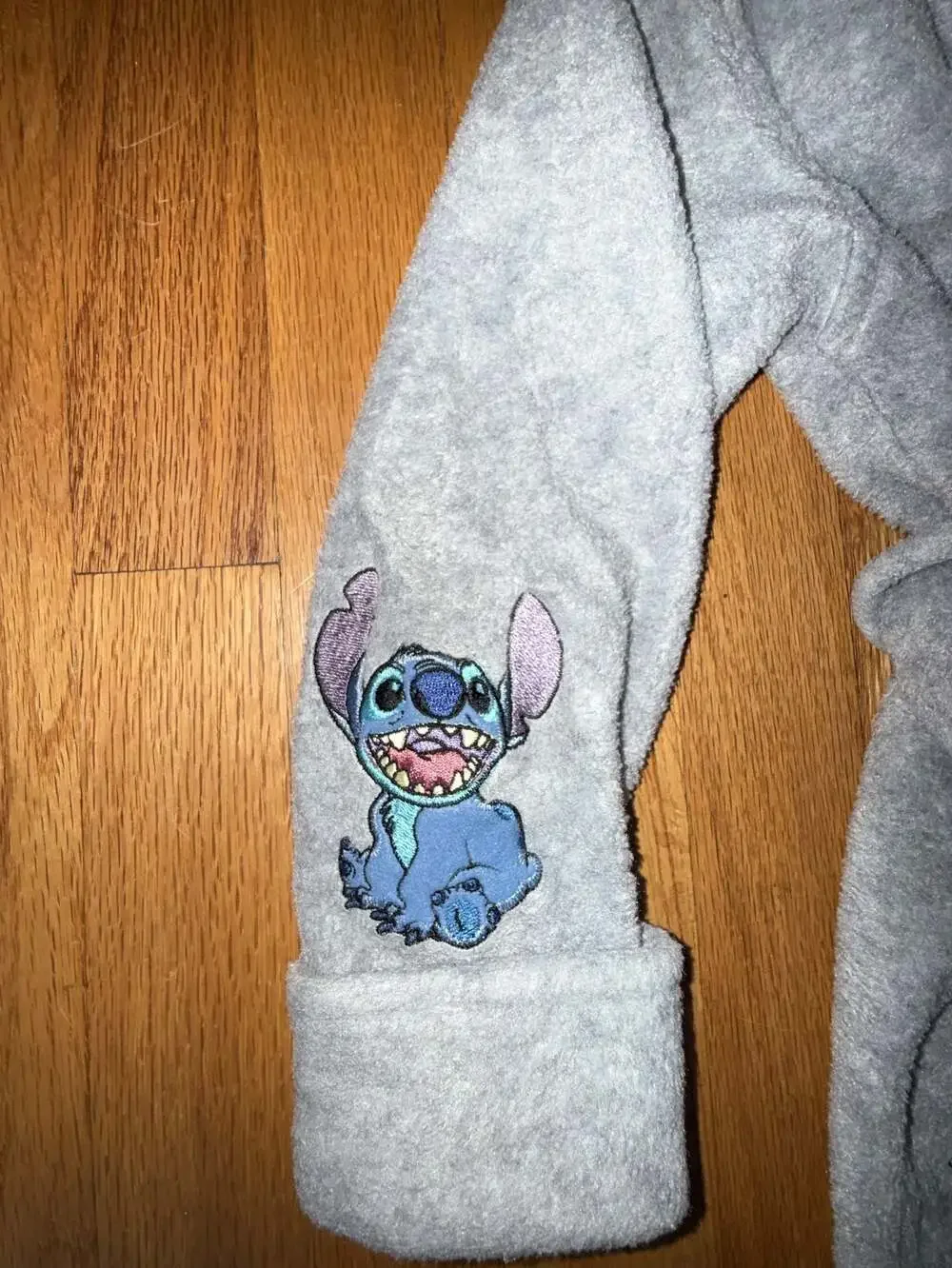 VTG Disney Store Lilo & Stitch Grey Fleece Bathrobe Kids Size 4/5